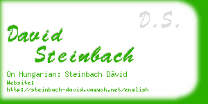 david steinbach business card